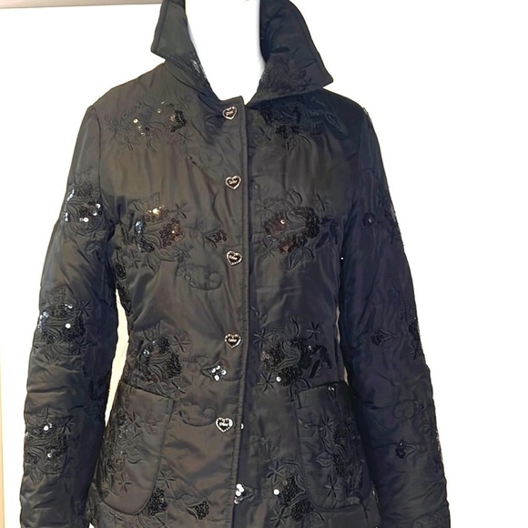 Christian Dior Sz 8 Lightly Quilted Beaded Snap Closure Blazer Jacket - Picture 1 of 12